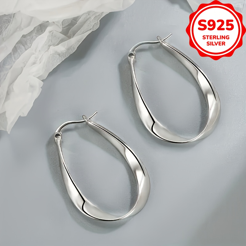 Women's S925 Silver Möbius Twist Earrings — Daily Wear Gift